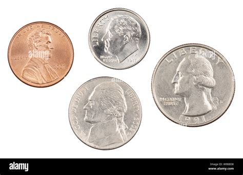 Dime penny nickel quarter .